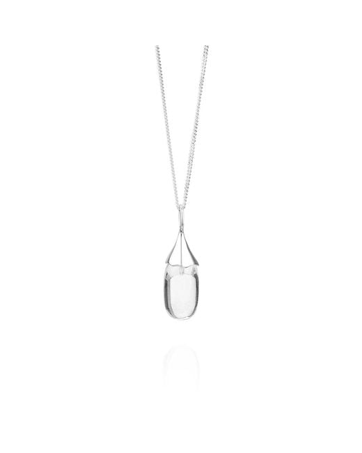 MOUNIR LONDON Metallic Neutrals Rock Crystal Capsule Pendant