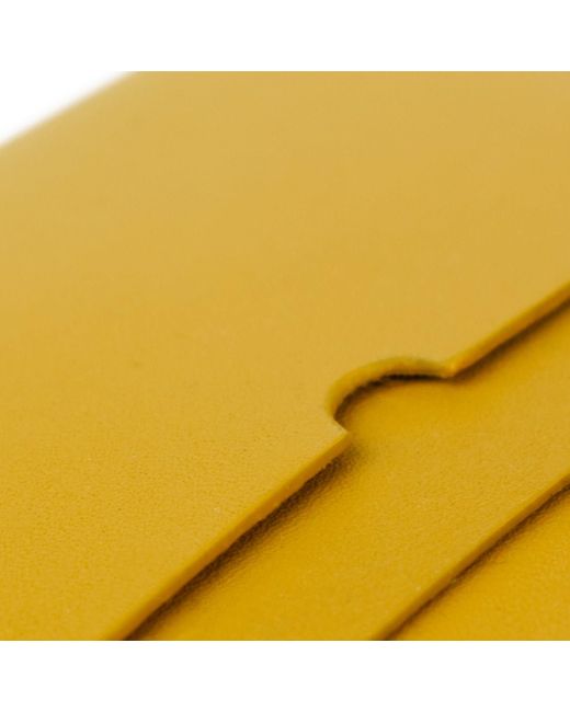 godi. Yellow Handmade Bifold Leather Wallet