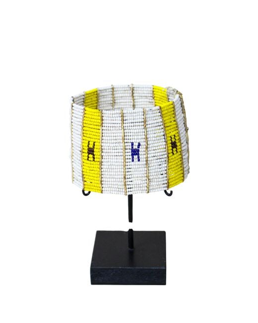 Botanical Boys Black Beaded Maasai Cuff Bracelet