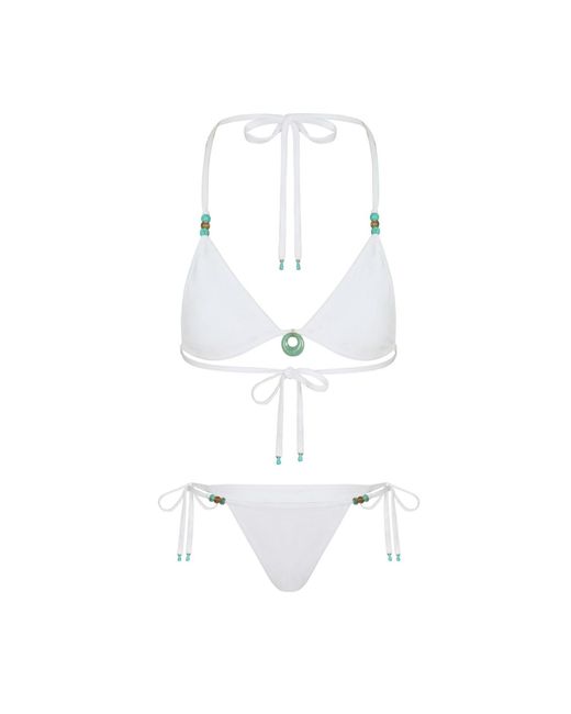 Haus of Mclees White Anjuna Bikini
