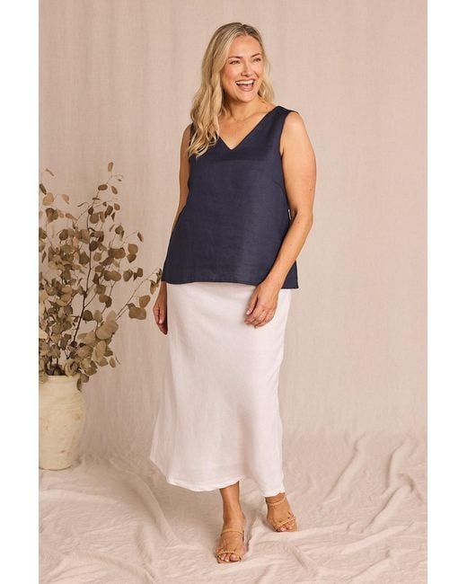 Adrift Clothing Blue Ember Linen Cami