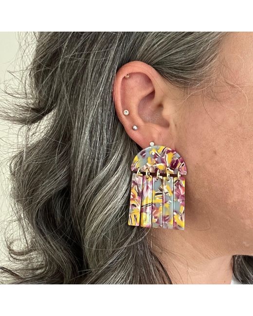CLOSET REHAB Multicolor Fringe Earrings