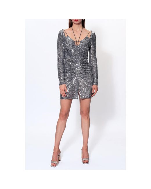 AGGI by HALEWSKI Blue Dianna Diamond Mini Sequin Dress