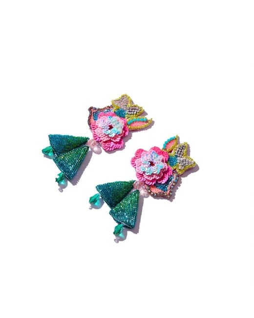 Simitri Green Bouquet Earrings