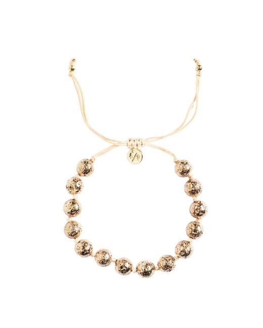 Adriana Pappas Designs Metallic Bella Bracelet On Colored Cord