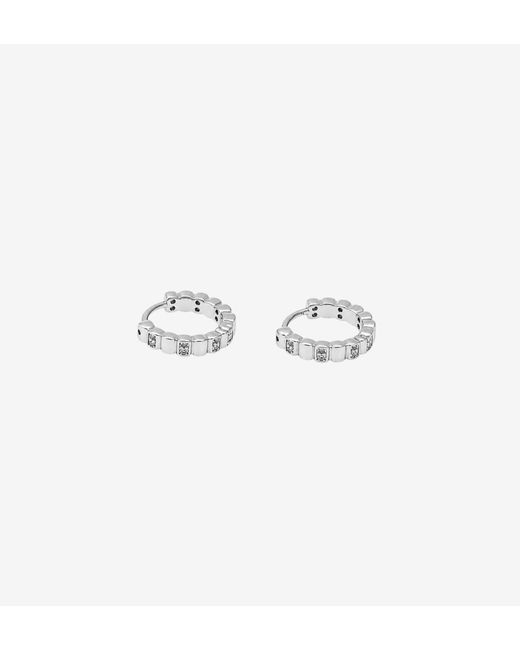 Uchi and Soto Metallic Shikaku Stone Huggie Hoop Earrings
