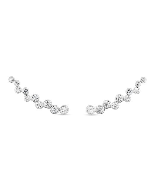 SALLY SKOUFIS Metallic Minx Ear Climber With Made Cz Diamond Stimulant