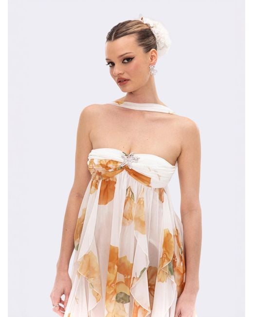 Nana Jacqueline Natural Floral Mariah Dress