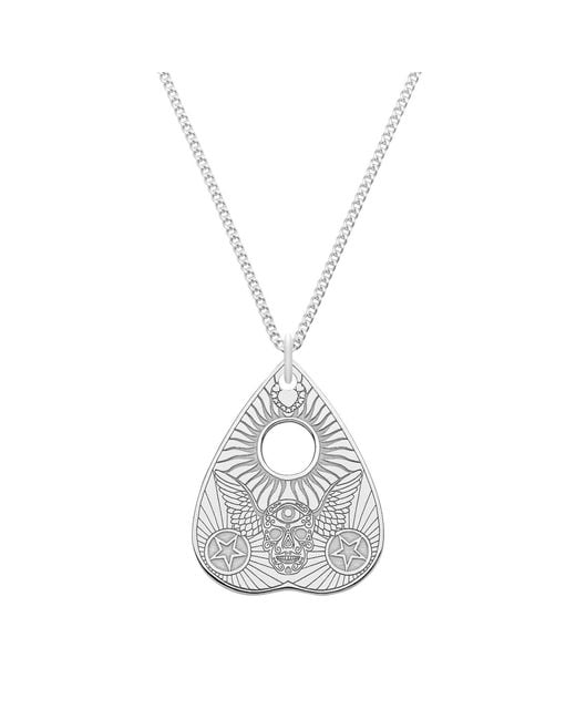 CarterGore Metallic Medium Sterling Winged Skull Planchette