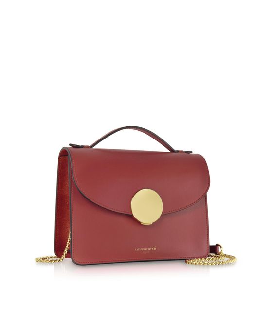 Le Parmentier Red New Ondina Top Handle Shoulder Bag