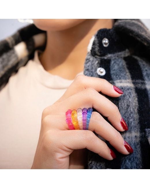 Gold & Honey Purple Bamboo Ring