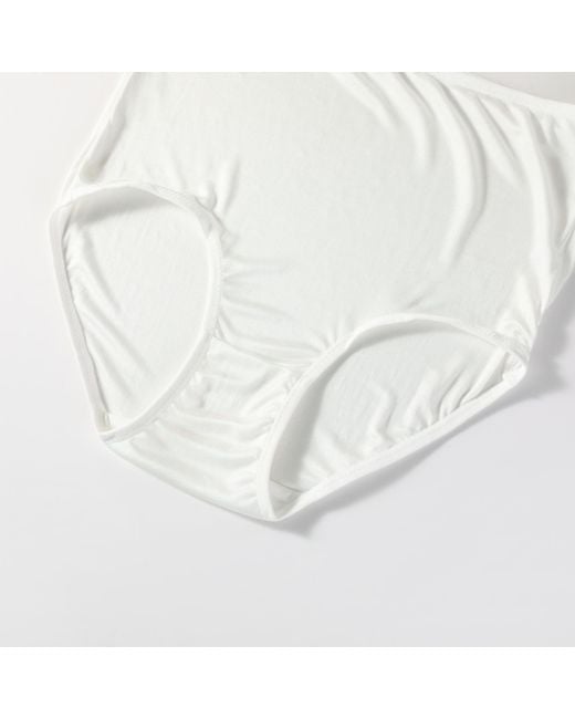Soft Strokes Silk White Set Of Two Knitted Silk Mid Rise French Cut Pantie Shimmer Collection