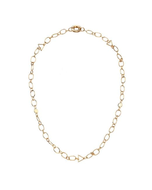 Larisa Beaumont Metallic Sovereign Necklace – 14K Charm Chain