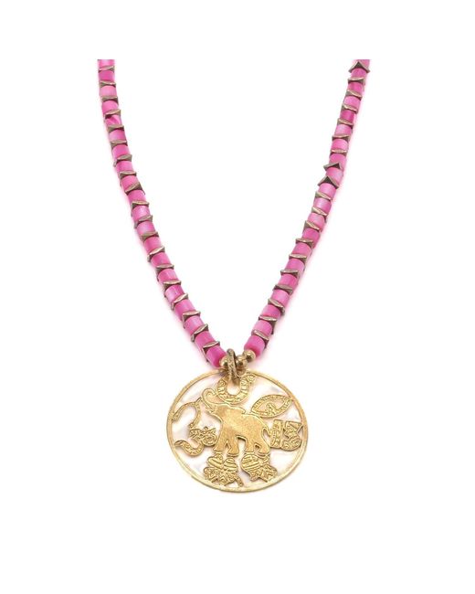 Ebru Jewelry Metallic Spiritual Harmony Pearl Elephant Necklace