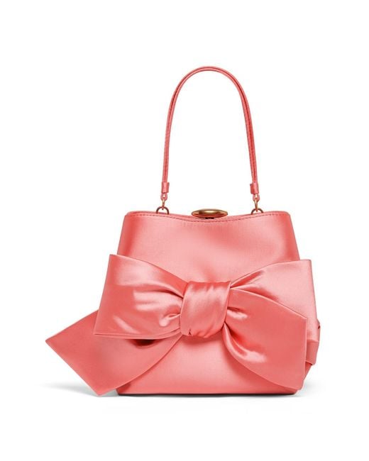 Lulu Guinness Pink Satin Bow Ruby Handbag