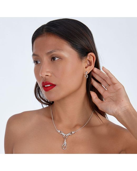 Lucy Quartermaine Metallic Volcan Necklace With Topaz Gemstones