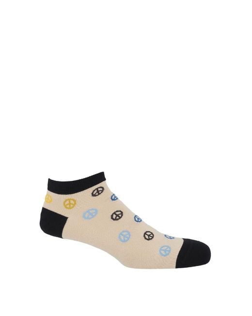 Peper Harow - Made in England Natural Neutrals Peace Luxury Crew & Trainer Socks Bundle for men