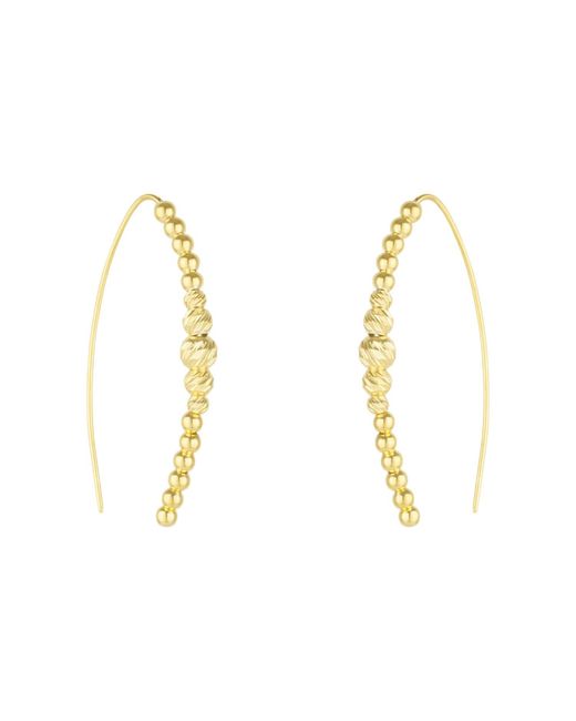 Spero London Metallic Beaded Pull Through Sterling Earrings