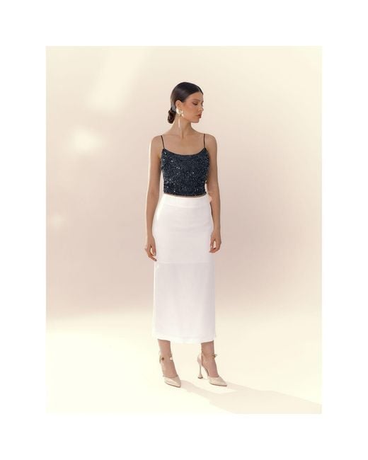 Elsava Black Nox Sequin Top