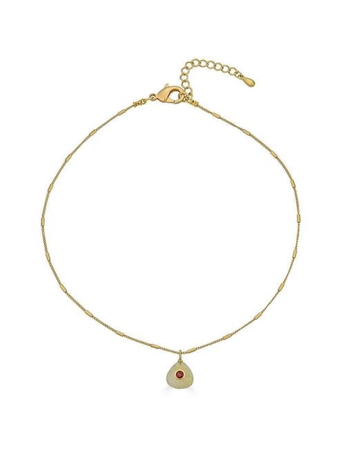 Loni Paul Jewelry Metallic Neutrals Rutilated Quartz & Garnet Necklace