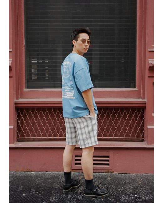Éclectique Gray Tailored Monotone Plaid Shorts for men