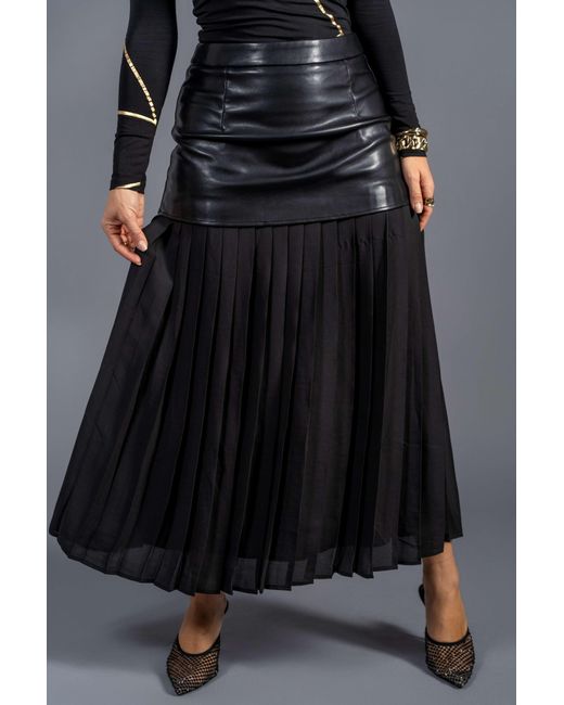 Esther Saadia Black Rebel Romance 50/50 Leather Skirt