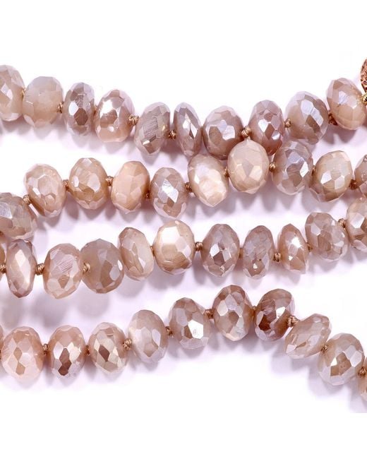 Mineralgems•Studio Pink Neutrals Peach Moonstone Necklace