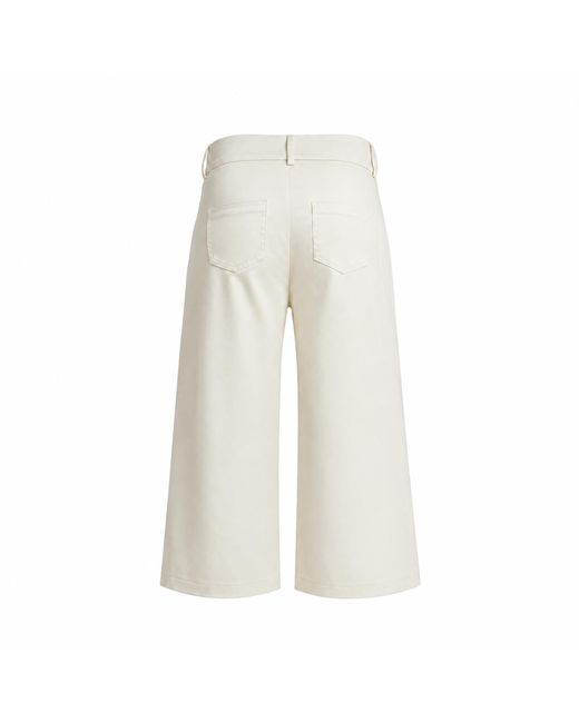 Hedare Gray Capri Leather Trousers