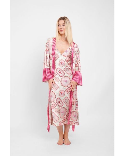 Jessica Russell Flint Pink Long Robe