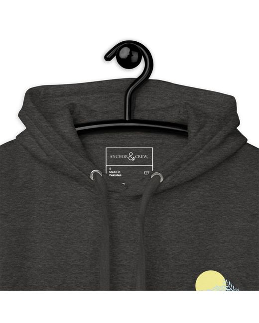 Anchor and Crew Gray Heather Santorini Landmark Cotton Blend Hoodie
