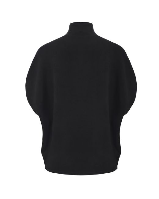 FRONT ROW SHOP Black Mousse Circular Tee