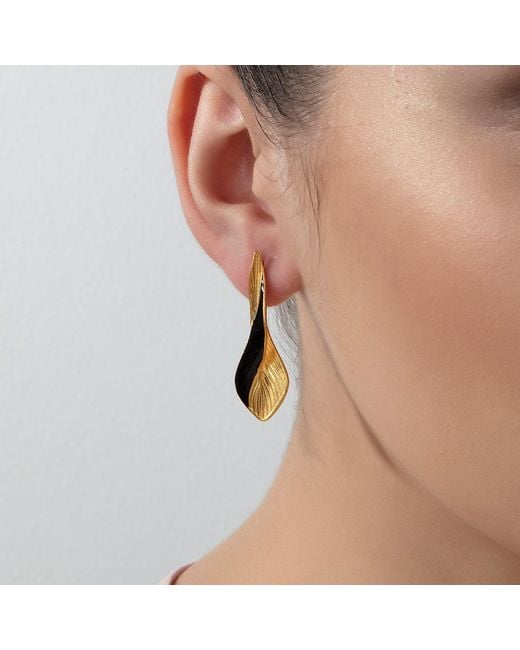 Milou Jewelry Yellow Infinity Earrings