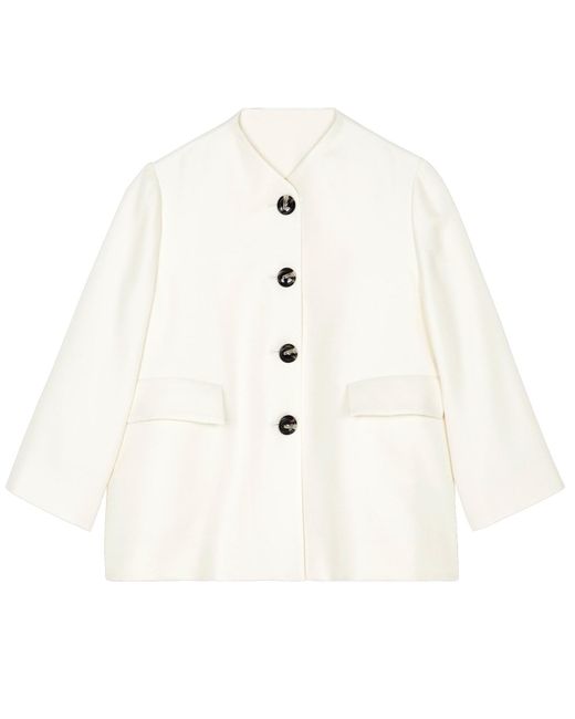 Women S White Swing Jacket In Ecru