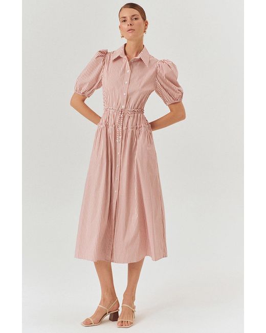Exquise Pink Legacy Midi Dress –