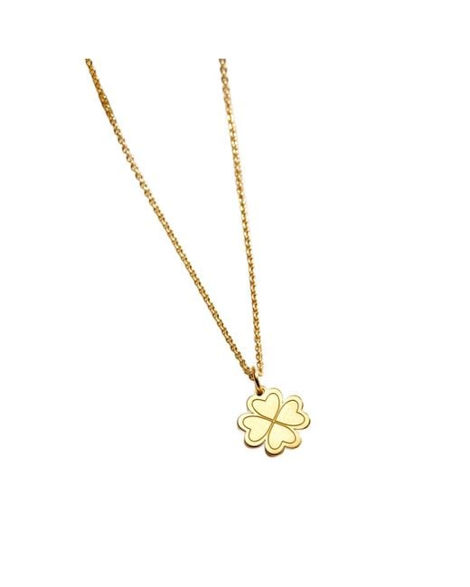 Posh Totty Designs Metallic Plated Four Leaf Clover Charm Necklace