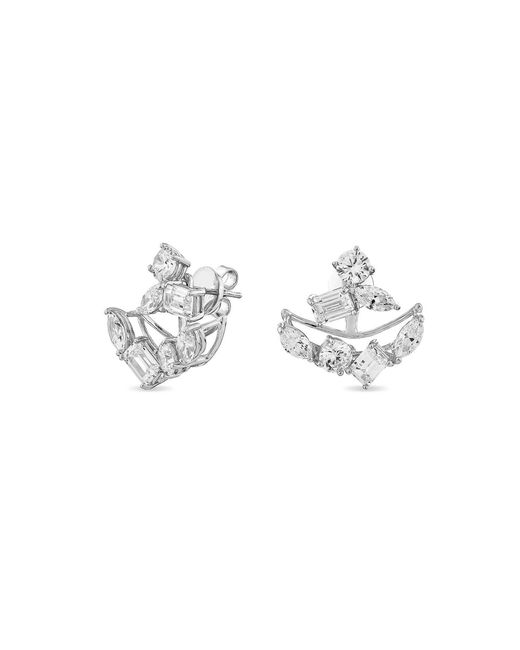 SALLY SKOUFIS Metallic Emergence Ear Jacket With Made Cz Diamond Stimulant
