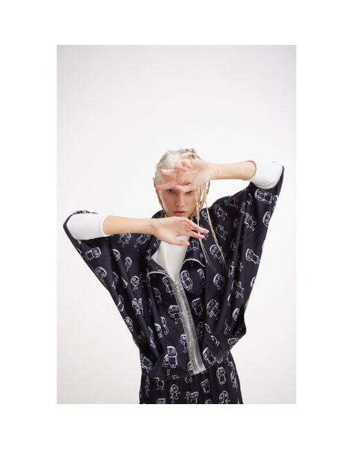Julia Allert Black Art Print Bomber Jacket –