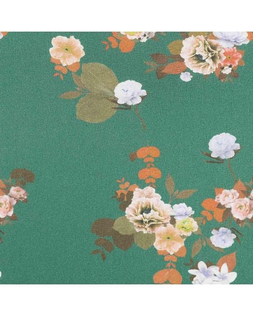 Sophie Cameron Davies Green Floral Midi Jersey Skirt