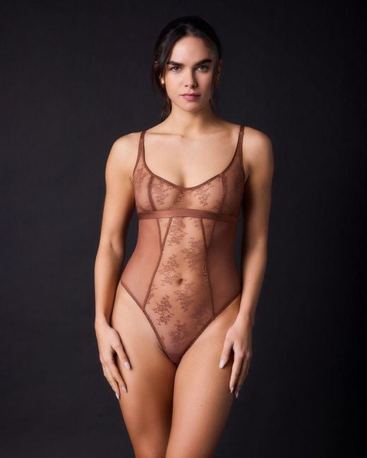Journelle Red Romy Bodysuit Pecan