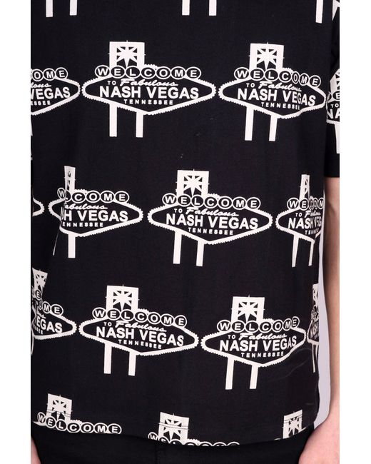 Any Old Iron Black Nashvegas Printed T-Shirt for men
