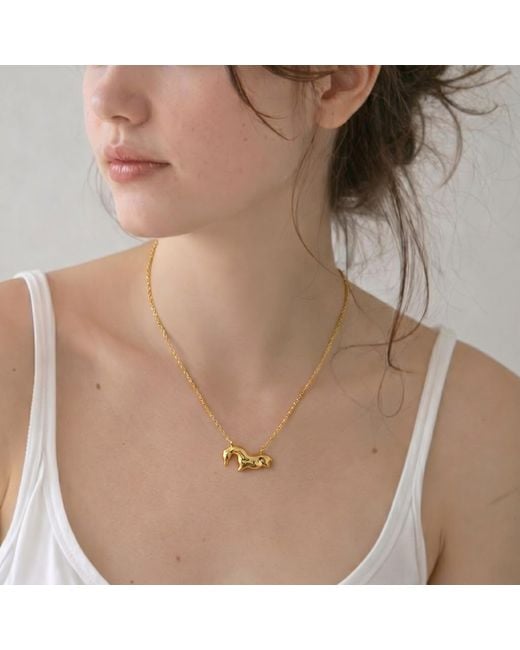 Ormiro Metallic Vogelherd Horse Necklace