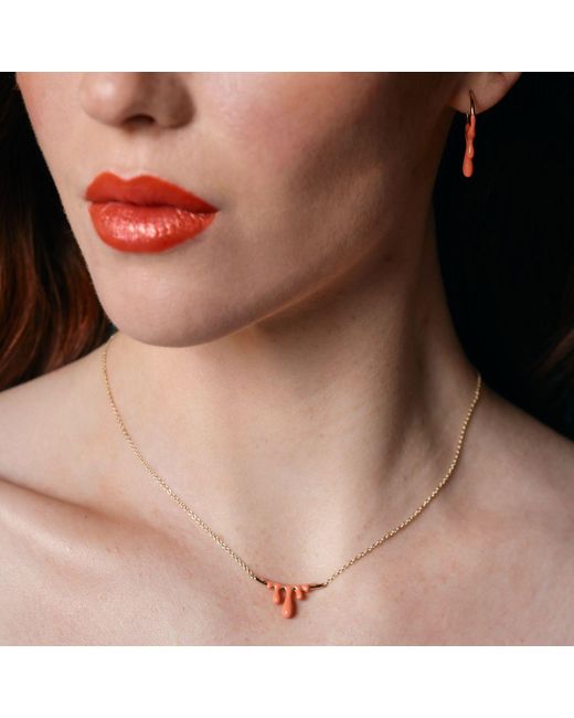 Dolcetto Designs Metallic Gelato Tangerine Necklace