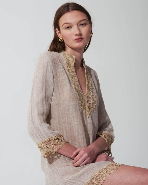 MARICEL Natural Neutrals Maria Mini Dress