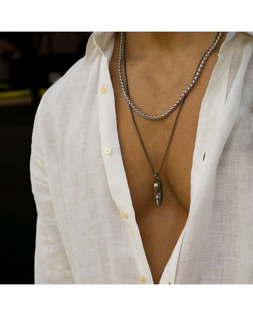 Ebru Jewelry Metallic Powerlink Stainless Steel Style Chain Necklace for men