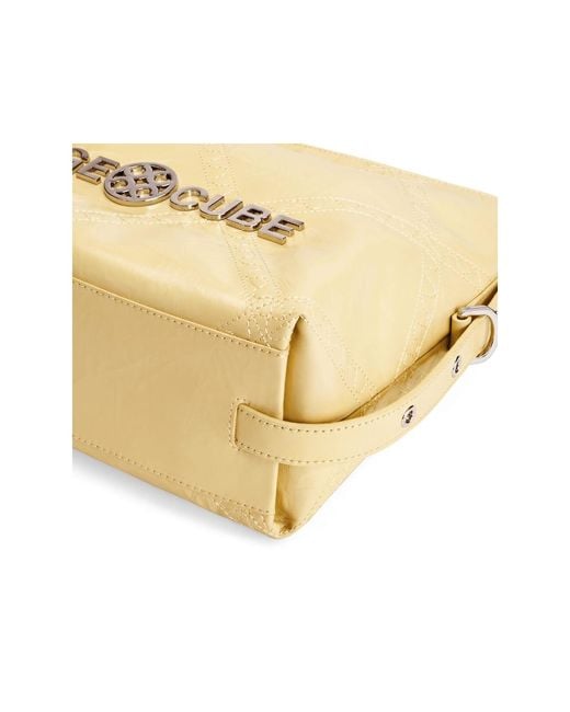 Orange Cube Metallic Metropolitan Chain Hobo