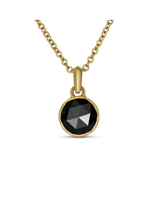 Rahul's Jewels Black Sanctum Orb Pendant -14 Karat With Genuine Diamond
