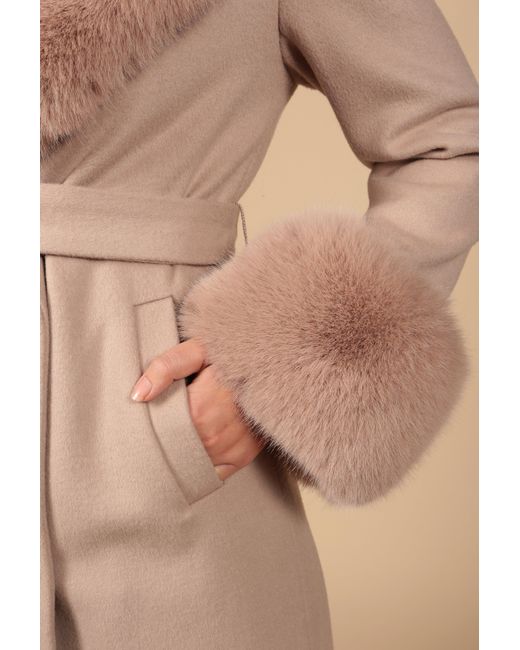 Santinni Pink Marlene Cashmere & Wool Coat