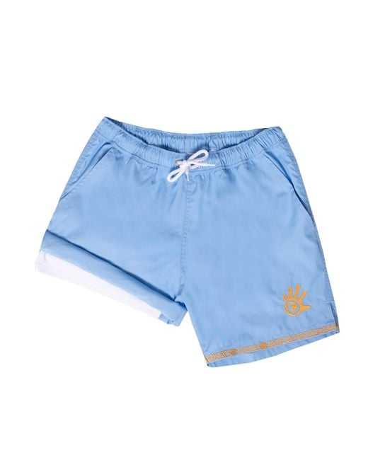 Raw Potential Blue Cheveyo Swim Shorts for men
