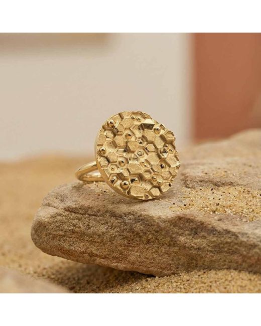 Dainty London Metallic Geometric Circle Ring