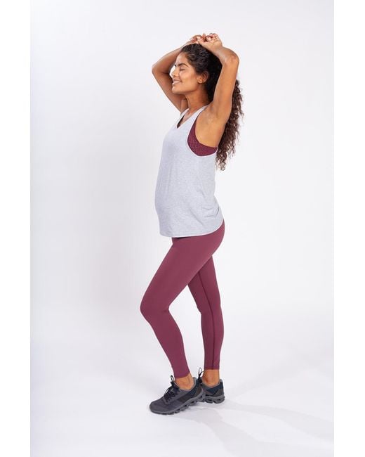 Duofit Maternity Activewear Blue Rhett Ruched Back Tank
